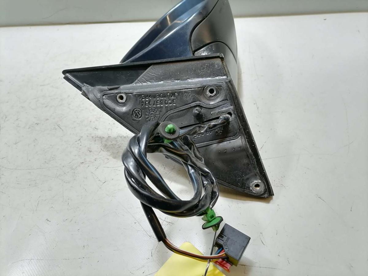 VW Passat 3C original Au&szlig;enspiegel rechts elektrisch verstellbar beheizt LC5F Bluegraphit Bj.2007